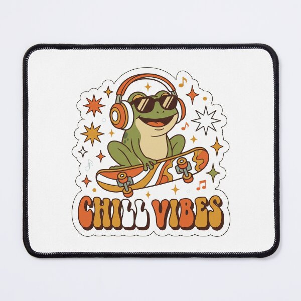 Item preview, Chill Vibes Retro Skateboarding Frog designed and sold by m.mmado.