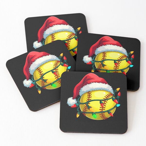 Item preview, Christmas Softball Santa Hat Lights designed and sold by DreamsofCrayons.