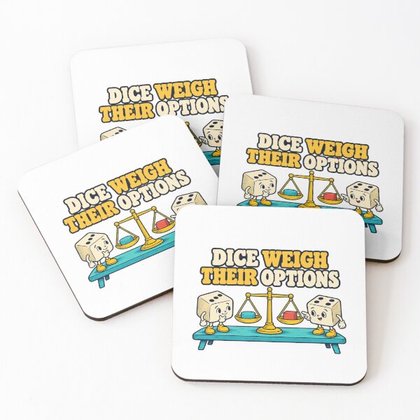 Item preview, Dice Weigh Their Options Tabletop Gaming Cartoon designed and sold by Pixdot.
