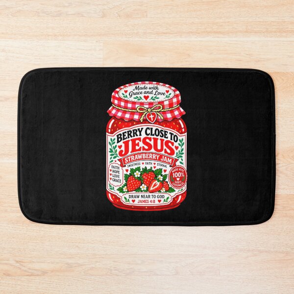 Item preview, Berry Close to Jesus Strawberry Jam – Cute Christian Faith designed and sold by plushism.