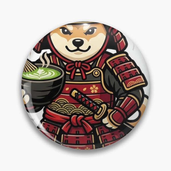 Item preview, Shiba Inu Samurai Matcha Latte designed and sold by OddLittleGoods.