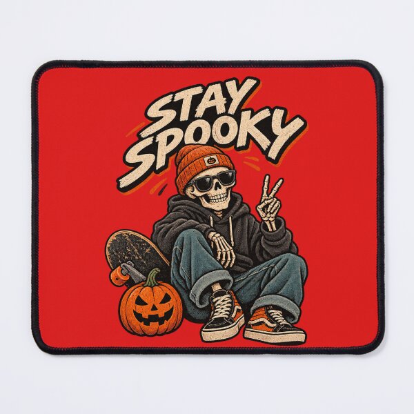 Item preview, Stay Spooky Skeleton Skater designed and sold by CozyCritterWork.