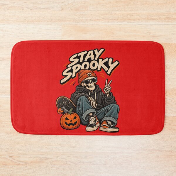Item preview, Stay Spooky Skeleton Skater designed and sold by CozyCritterWork.