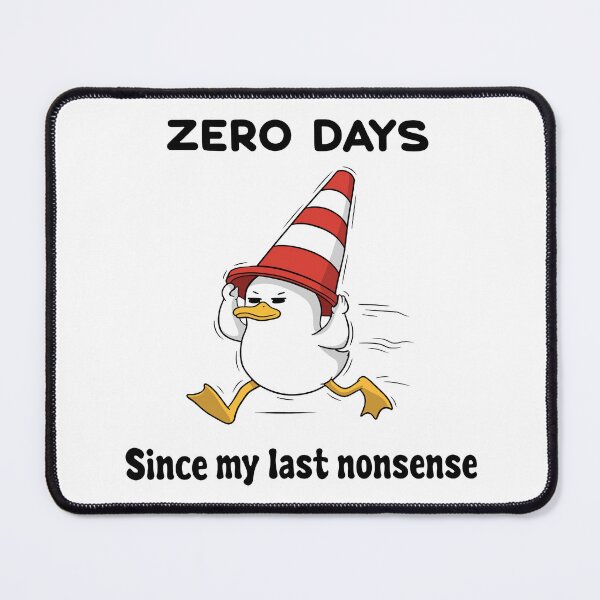 Item preview, Zero Days Since My Last Nonsense designed and sold by KristiTaylorArt.