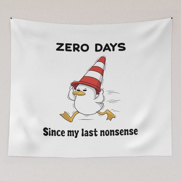 Item preview, Zero Days Since My Last Nonsense designed and sold by KristiTaylorArt.