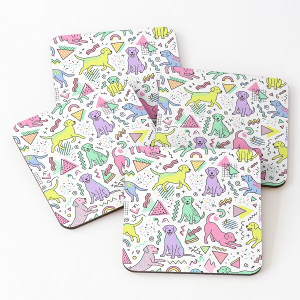 Item preview, 90s Dog Pattern: Retro Memphis Style and Pastel designed and sold by Goodthingstree.