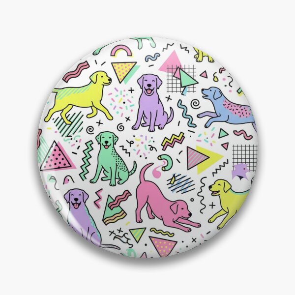 Item preview, 90s Dog Pattern: Retro Memphis Style and Pastel designed and sold by Goodthingstree.