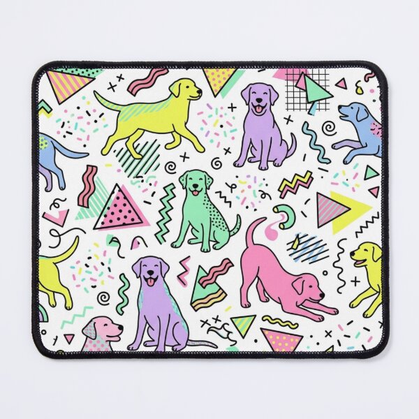 Item preview, 90s Dog Pattern: Retro Memphis Style and Pastel designed and sold by Goodthingstree.