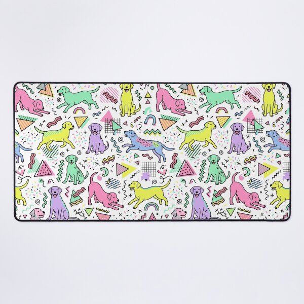 Item preview, 90s Dog Pattern: Retro Memphis Style and Pastel designed and sold by Goodthingstree.