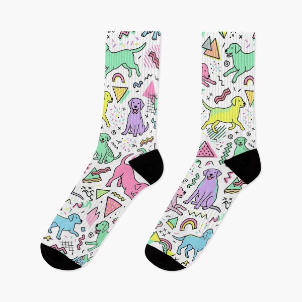 Item preview, 90s Dog Pattern: Retro Memphis Style and Pastel designed and sold by Goodthingstree.