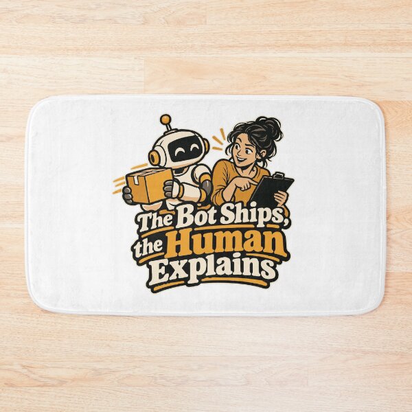 Item preview, The Bot Ships, the Human Explains Comic Tee designed and sold by ThreadQuirk.