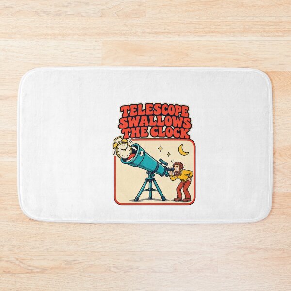 Item preview, Telescope Swallows the Clock Astronomy Cartoon designed and sold by Pixdot.