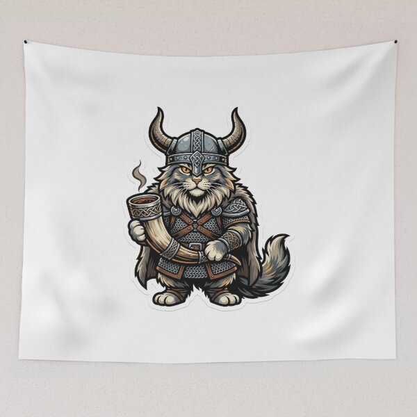 Item preview, Maine Coon Viking Coffee designed and sold by OddLittleGoods.