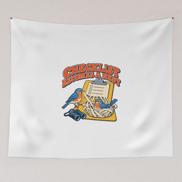 Item preview, Birdwatching Checklist Turned Into a Paper Nest designed and sold by Pixdot.