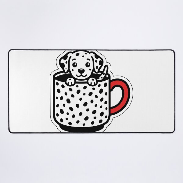 Item preview, Dalmatian Puppy in a Spotted Mug designed and sold by OddLittleGoods.