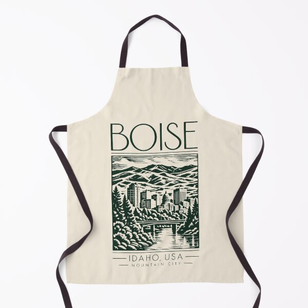 Aperçu de l'œuvre Boise, Idaho, États-Unis [Illustration monochrome gravée sur bois] créée et vendue par elektronen.
