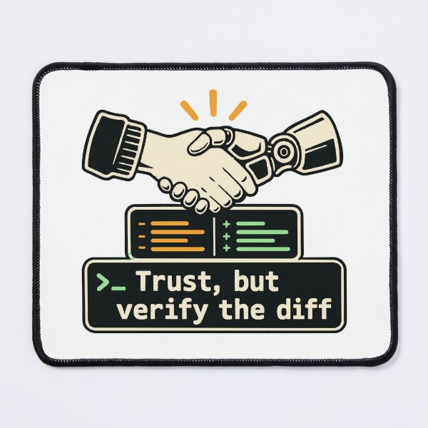 Item preview, Trust, but Verify the Diff Terminal Design designed and sold by ThreadQuirk.