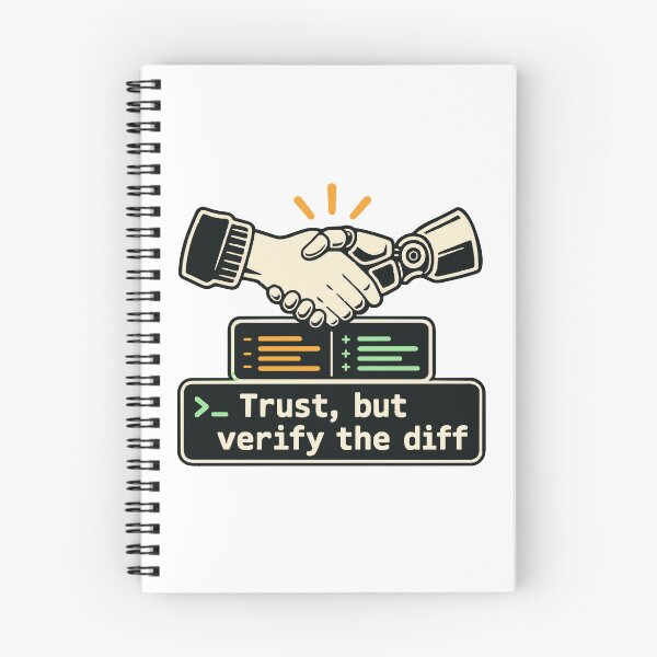 Item preview, Trust, but Verify the Diff Terminal Design designed and sold by ThreadQuirk.