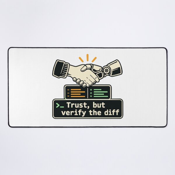 Item preview, Trust, but Verify the Diff Terminal Design designed and sold by ThreadQuirk.