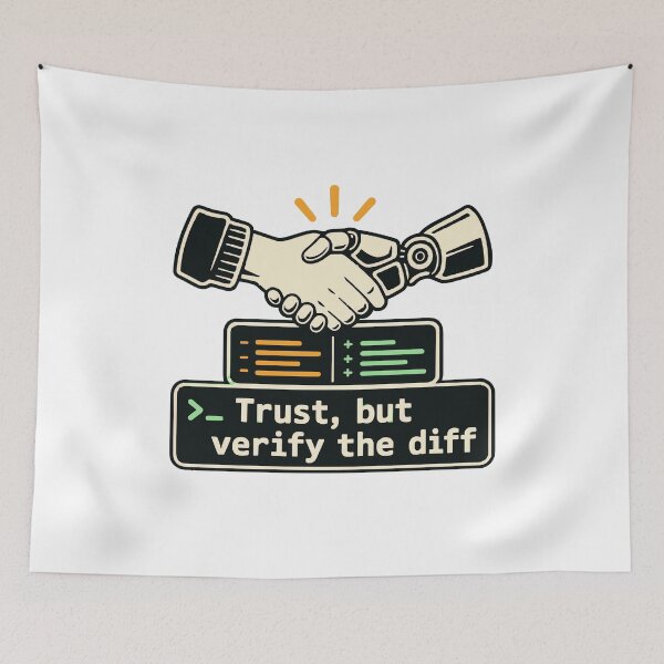 Item preview, Trust, but Verify the Diff Terminal Design designed and sold by ThreadQuirk.