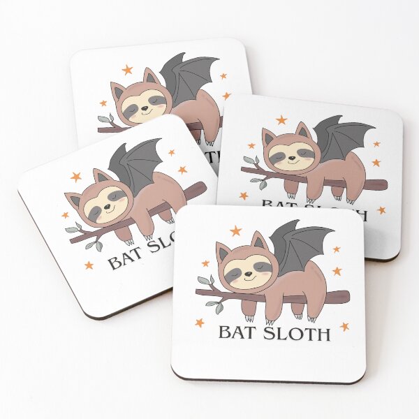 Item preview, Cute Bat Sloth – Sleepy Kawaii Halloween Animal designed and sold by Monika’s Cute Art Studio.
