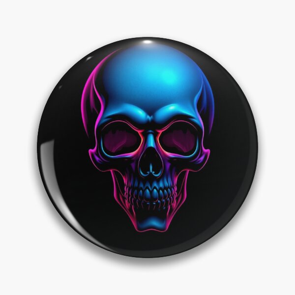 Item preview, Minimalist Synthwave Metallic Skull Art designed and sold by ERODED SELF.