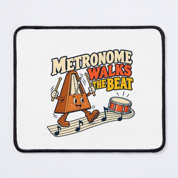 Item preview, Walking Metronome Retro Drummer Humor designed and sold by Pixdot.