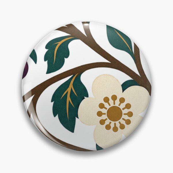 Item preview, Folk Art Blackberry Branch with Blossoms designed and sold by H. Doucette Studio.