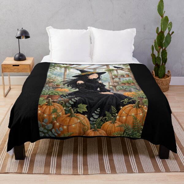 Item preview, The Witch and Her Raven in Their Magical Greenhouse. designed and sold by DibujandoPorfa.