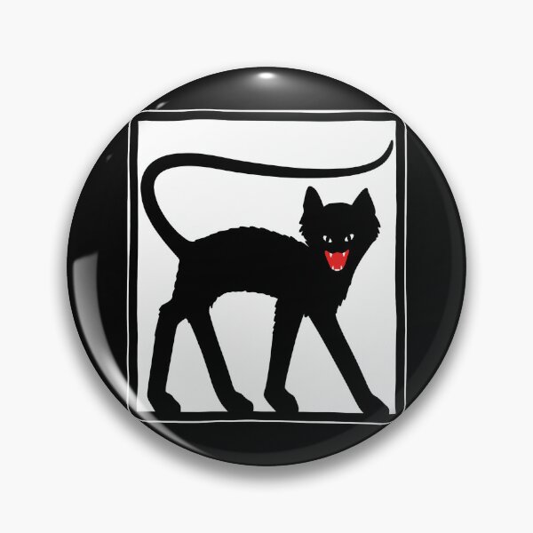 Item preview, Black Cat Red Mouth Illustration designed and sold by KristiTaylorArt.