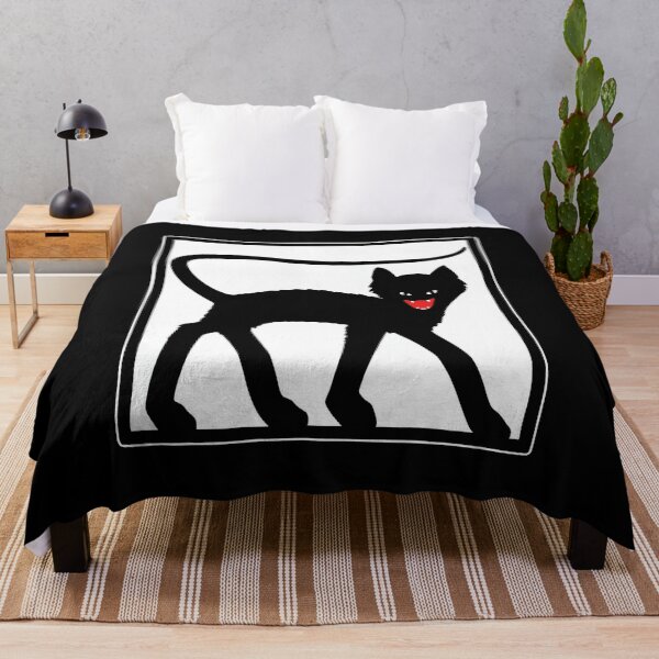 Item preview, Black Cat Red Mouth Illustration designed and sold by KristiTaylorArt.