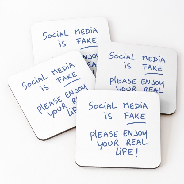 Item preview, Social Media Is Fake Please Enjoy Your Real Life designed and sold by KristiTaylorArt.