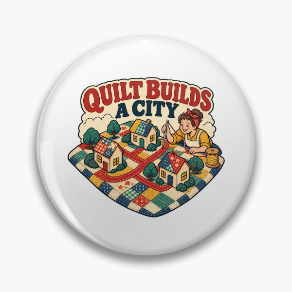 Item preview, Patchwork Quilt Town Built from Scraps designed and sold by Pixdot.