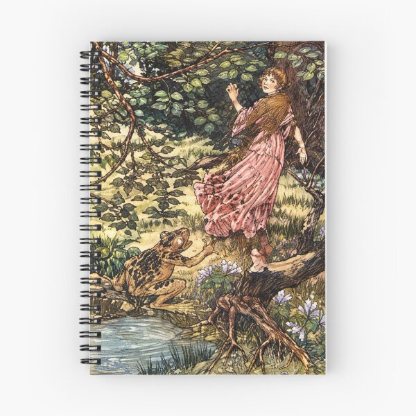 Item preview, Frog Prince Fairy Tale Wall Art, Charles Folkard Vintage Storybook Illustration Print designed and sold by RickE.