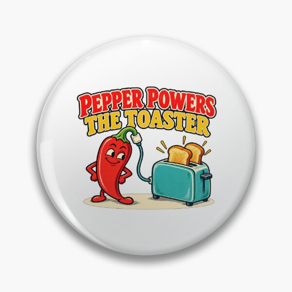 Item preview, Hot Pepper Powers a Retro Toaster designed and sold by Pixdot.