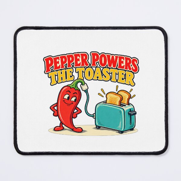 Item preview, Hot Pepper Powers a Retro Toaster designed and sold by Pixdot.