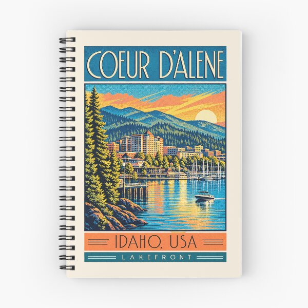 Item preview, Coeur d'Alene, Idaho, USA [Pop Art Urban Illustration] designed and sold by elektronen.