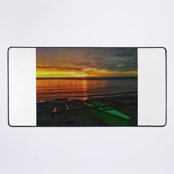 Item preview, Philippine Outrigger Boat Sunset Beach Landscape designed and sold by Luxxe87.