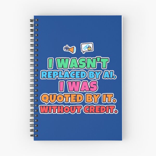 Item preview, I Wasn't Replaced by AI, I Was Quoted by It Without Credit designed and sold by TribeGlyph.