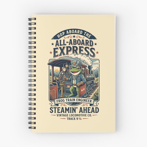 Item preview, Frog Train Engineer - Steamin' ahead - Hop aboard The All-Aboard Express designed and sold by ParadoxParadox.