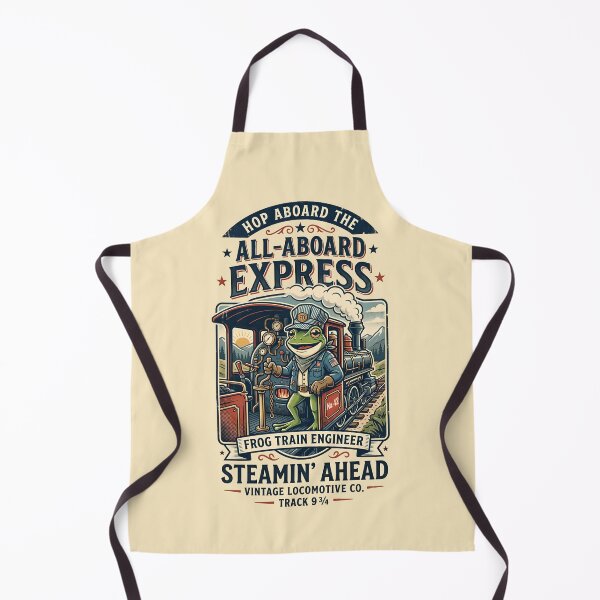 Item preview, Frog Train Engineer - Steamin' ahead - Hop aboard The All-Aboard Express designed and sold by ParadoxParadox.