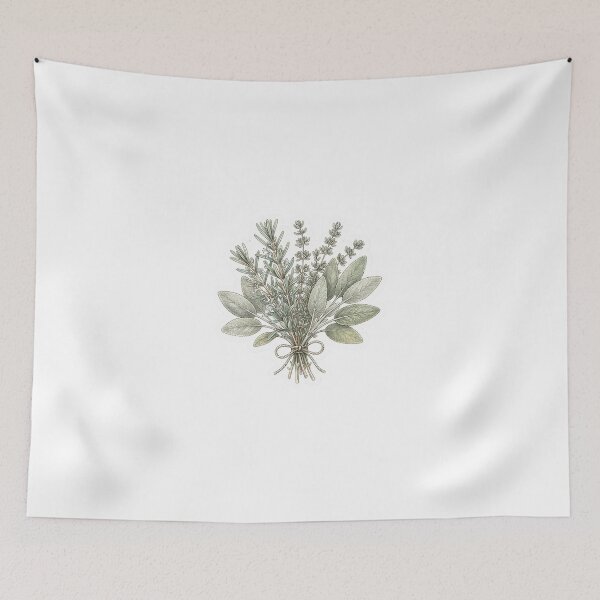 Item preview, Vintage Herb Bouquet - Sage, Rosemary & Cottagecore designed and sold by The Red Lime.