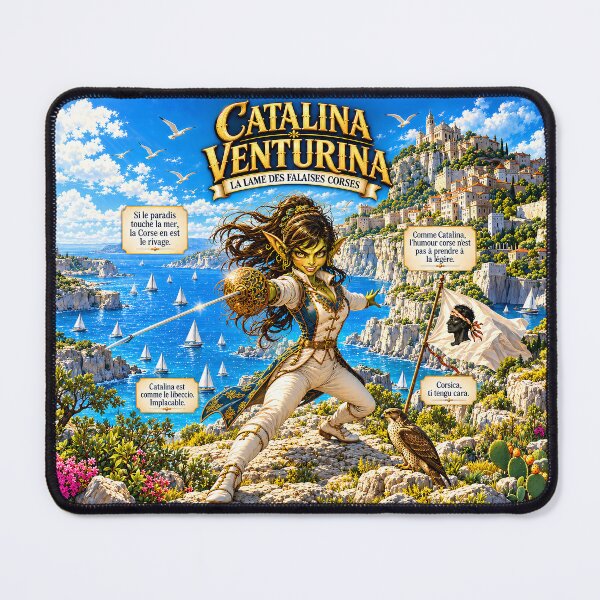 Item preview, Catalina Venturina – The blade of the Corsican cliffs designed and sold by sirmarleyart.