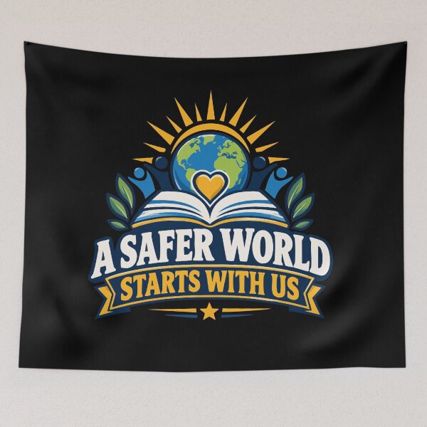 Item preview, A Safer World Starts With Us Global Unity Design Oregon School designed and sold by YASSINE HZ.