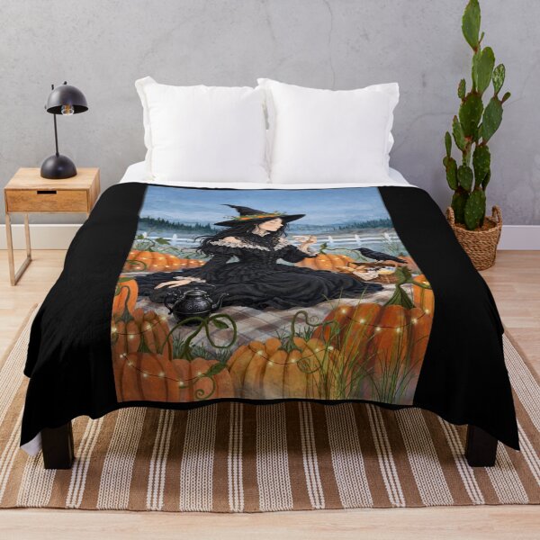 Item preview, The Witch and Her Raven Having a Midnight Picnic Under the Stars. designed and sold by DibujandoPorfa.