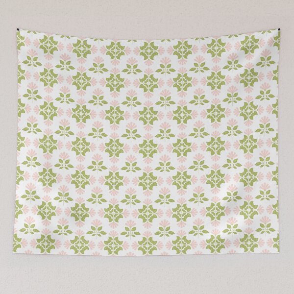 Item preview, Retro Pink Flower Geometric Tile Pattern designed and sold by DILMIK..