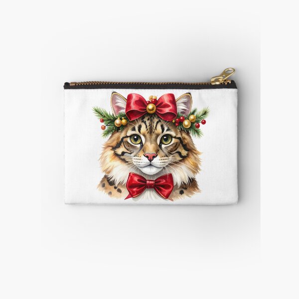 Item preview, Watercolor Christmas Cat Portrait designed and sold by BetweenForms.