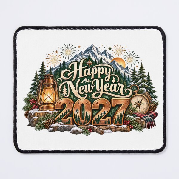 Item preview, Mountain Adventure New Year 2027 Outdoor Celebration Design designed and sold by FuzionRaptor.