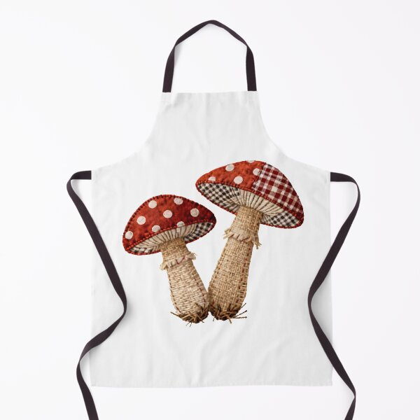 Item preview, Rustic Cottagecore Patchwork Mushrooms Polka Dot Toadstool designed and sold by abdelski.