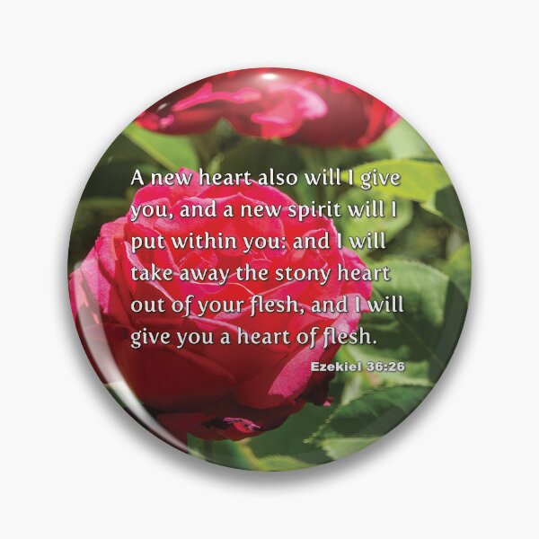 Item preview, A New Heart Ezekiel 36 26 - Red Roses Photograph | Bible Verse Art designed and sold by InsprtnlArtbyDP.